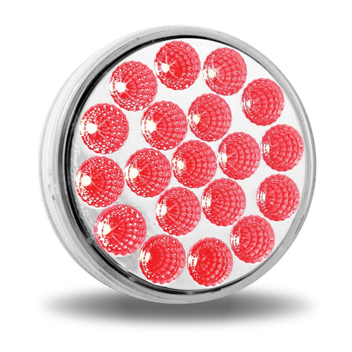Trux 4" Red Stop, Turn & Tail to White Back Up LED Light (19 Diodes)