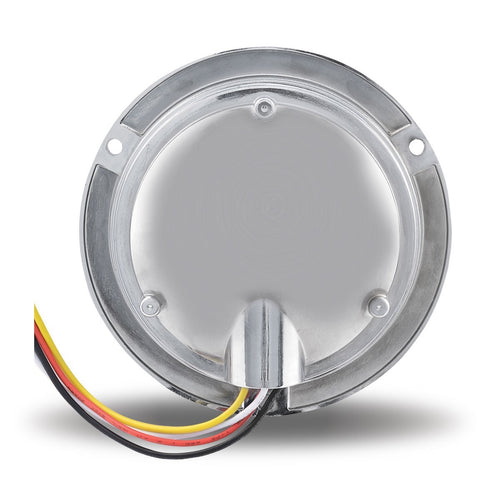 Trux 4" Red Stop, Turn & Tail to White Back Up LED Light with Flange Mount (19 Diodes)