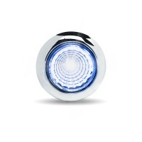 Trux 3/4" Round Twist On Red Marker to Blue Auxiliary LED Light with Reflector (1 Diode