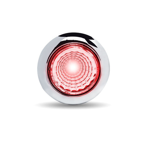 Trux 3/4" Round Twist On Red Marker to Blue Auxiliary LED Light with Reflector (1 Diode