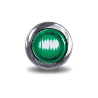 Trux 3/4" Round Amber Marker to Green Auxiliary LED Light (2 Diodes)