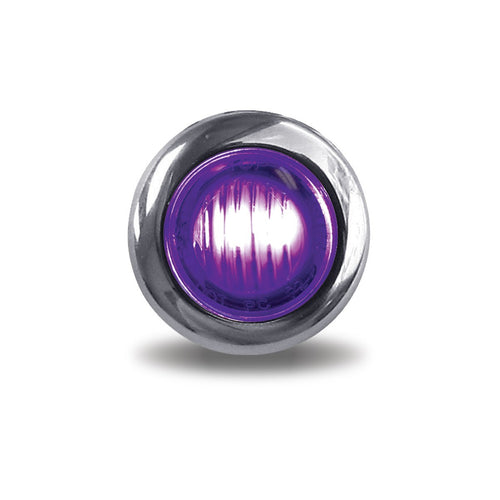 Trux 3/4" Round Amber Marker to Purple Auxiliary LED Light (2 Diodes)