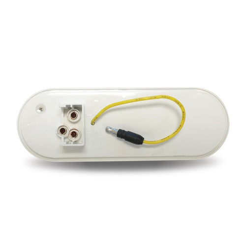 6″ Red Stop, Turn & Tail to White Back Up LED Oval Light – 12 Diodes