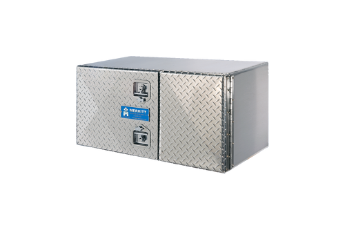 Merritt Tool Box Diamond Plate Door 18”x18”x36” Dia. Plate Double Door