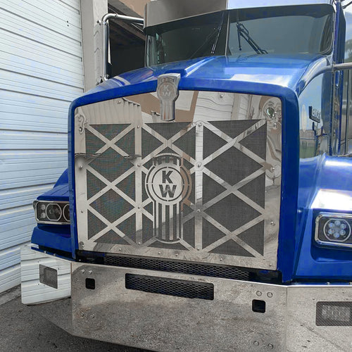 Grille Fits Kenworth T800 With Logo KW S.Steel 2008+