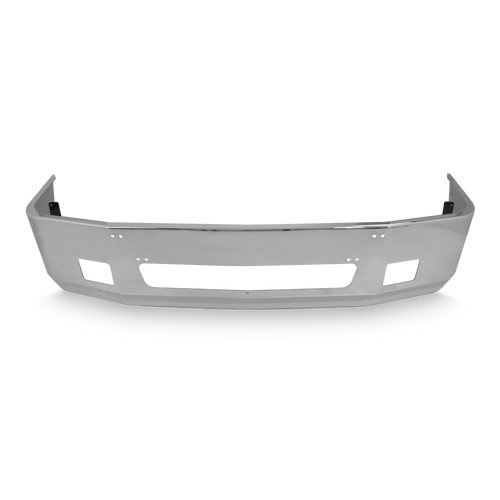 18” Chrome Bumper Freightliner Century 1996-2004, Aerodynamic, with Mounting Holes, Fog and Large Center Tow Holes