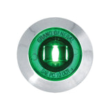 Green/Green 1" Dual Function Mini Push/Screw-in Wide Angle LED Light w/ Chrome for interior/decorative use only.