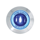 Blue/Blue  1" Dual Function Mini Push/Screw-in Wide Angle LED Light w/ Chrome for interior/decorative use only.