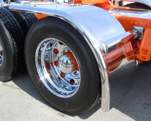 80” Half Tandem Fender Ultimate Low Rider 430 S.S. 14 Gauge Mirror Shine (Pair)