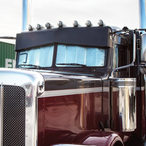 Windshield Sunshade For Peterbilt 567 (2015-2021), 379 (1987-2007), & 359 (1967-1987)
