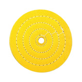 6" Yellow Treated Muslin Buff - 5/8" Arbor