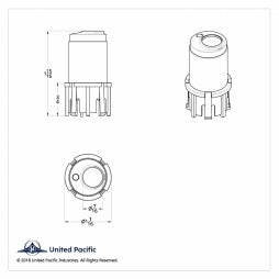 Center A/C Control Knob For 2006+ Kenworth - Red Crystal