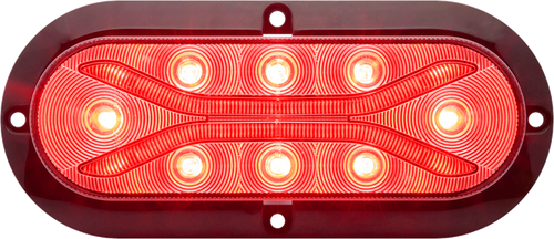 Clear lens red stop/turn/tail light, surface flange mount, PL-3 connection