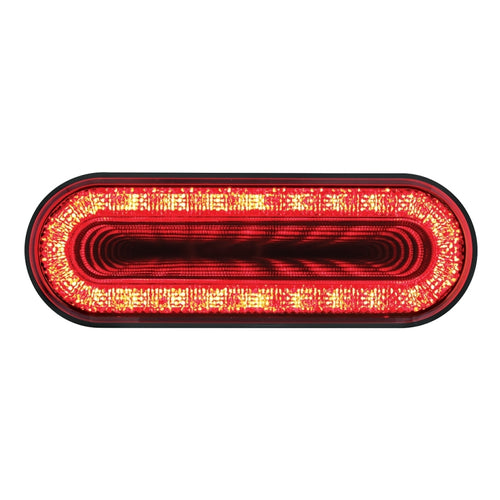 24 Led 6" Oval "Mirage" Stop, Turn & Tail Light - Red Led/Red Lens