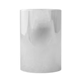 3-1/2" H Short Cylinder Chrome Plastic 33mm Screw-On Lug Nut Cover