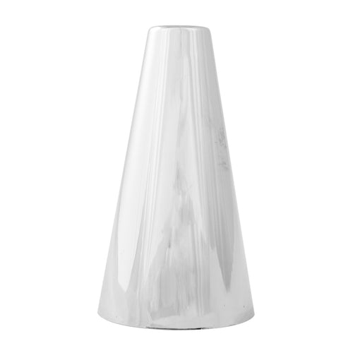 4" (H) Cone Flat Top Chrome Plastic 33mm Push-On Lug Nut Cover