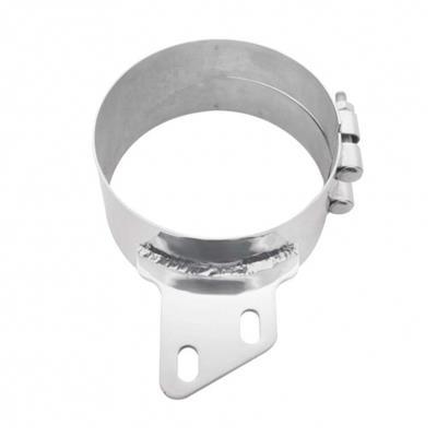 6" Stainless Butt Joint Exhaust Clamp - Angled Bracket