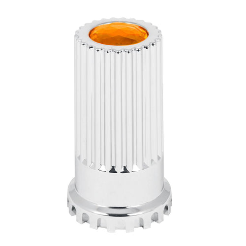 33mm Lug Nut Covers w/Jewel Top Screw-on Amber 4"