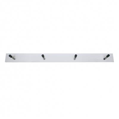 2" X 24" Chrome Top Mud Flap Plate - Welded Stud