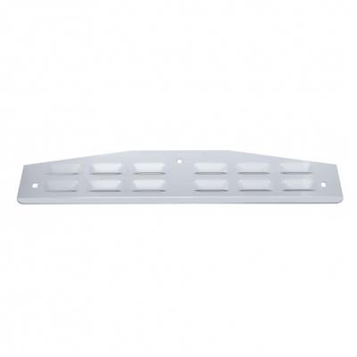3" X 18" Chrome Louvered Bottom Mud Flap Plate - Bolt Thru