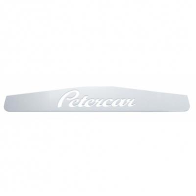 4" X 24" Chrome Petercar Bottom Mud Flap Plate - Welded Stud (Card of 2)