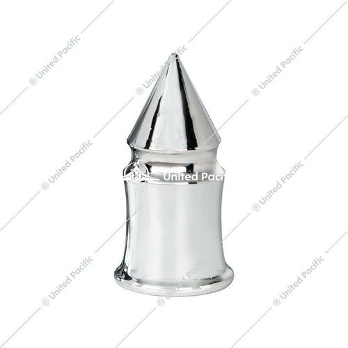 33mm X 4 3/8" Chrome Plastic V-Spike Nut Cover - Thread-On