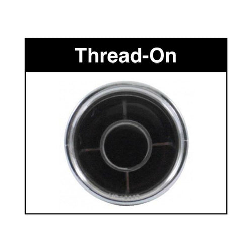 33mm X 4 3/8" Chrome Plastic V-Spike Nut Cover - Thread-On