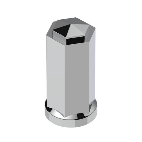 33mm X 4-1/4" Tall Chrome Plastic Hexagon Style Thread-On Nut Cover