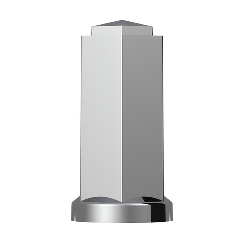 33mm X 4-1/4" Tall Chrome Plastic Hexagon Style Thread-On Nut Cover