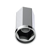 33mm X 4-1/4" Tall Chrome Plastic Hexagon Style Thread-On Nut Cover