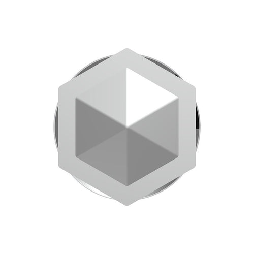 33mm X 4-1/4" Tall Chrome Plastic Hexagon Style Thread-On Nut Cover
