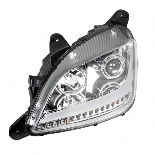 Chrome Projection Headlight With LED Position Light & Signal For 2012-2021 Peterbilt 579- Driver