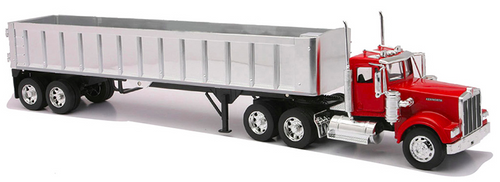 Toy Truck, Frameless Dump Trailer 1:32 Scale, Kenworth W900