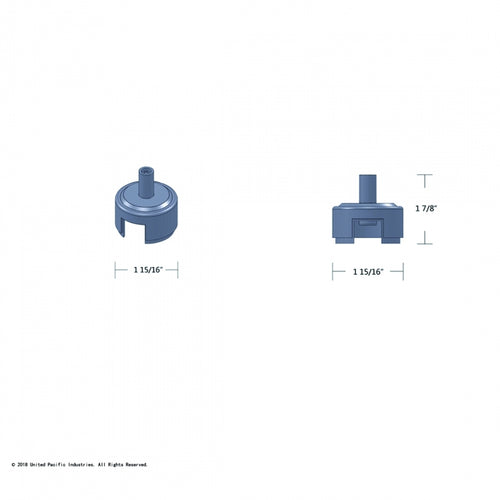7/16" Chrome Top Gearshift Mounting Adaptor For Eaton-Fuller 13/15/18 Speed Shifters