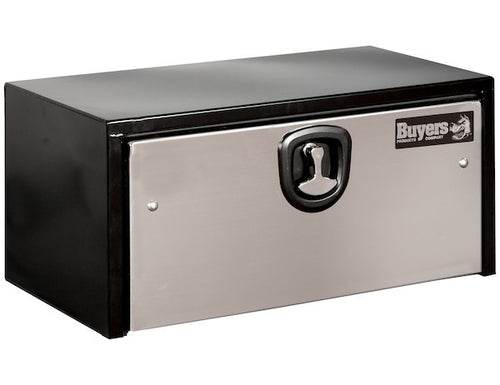 18x18x30 Inch Black Steel Truck Tool Box With Stainless Steel Door