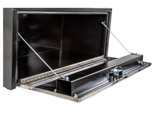 18x18x48 Inch Black Steel Truck Tool Box With Stainless Steel Door