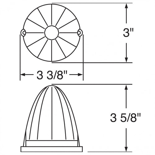 19 LED Reflector Grakon 1000 Cab Light - Amber LED/Amber Lens