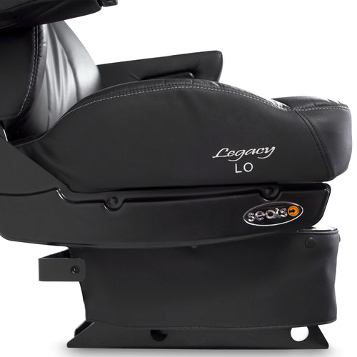 Black Leather Seat Legacy, LO (Low Profile), Highback DuraLeather W/ Under Adjust Arms