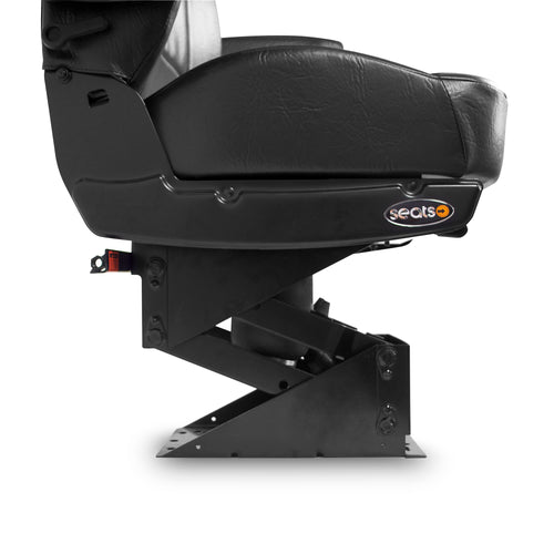 Seat Heritage Silver Vinyl, Highback W/ Arms