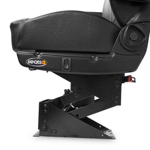 Seat Heritage Silver Vinyl, Highback W/ Arms