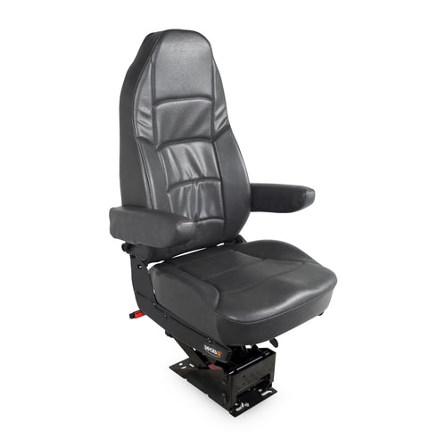 Seat Heritage Silver Vinyl Gray, Highback W/ Arms