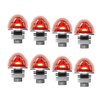 3/4" Jewel Style Mini Watermelon Hero LED Light - Red Light / Red Lens, 8 Pack