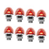 3/4" Jewel Style Mini Watermelon Hero LED Light - Red Light / Red Lens, 8 Pack