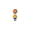 3/4" Jewel Style Mini Watermelon Hero LED Light - Amber Light / Amber Lens
