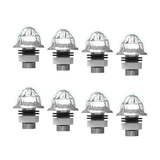 3/4" Jewel Style Mini Watermelon Hero LED Light - White Light / Clear Lens, 8 Pack