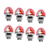 3/4" Jewel Style Mini Watermelon Hero LED Light - Red Light / Clear Lens, 8 Pack