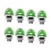 3/4" Jewel Style Mini Watermelon Hero LED Light - Green Light / Clear Lens, 8 Pack
