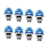 3/4" Jewel Style Mini Watermelon Hero LED Light - Blue Light / Clear Lens, 8 Pack