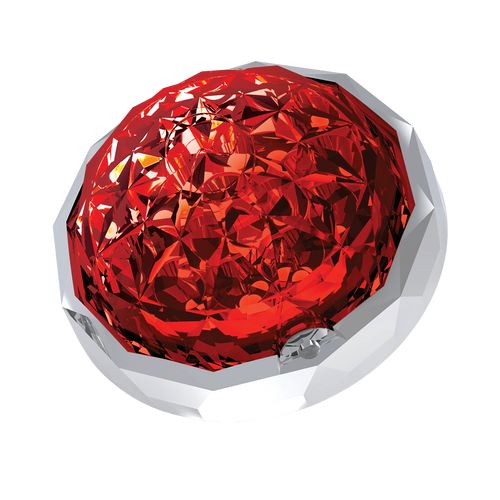 3.5" Red/Red Low Profile Watermelon Jewel Series Hero Light