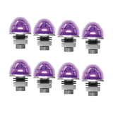 3/4" Jewel Style Mini Watermelon Hero LED Light - Purple Light / Clear Lens, 8 Pack